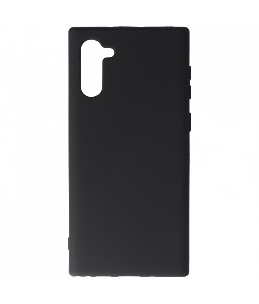 Husa Samsung Galaxy Note 10, SIlicon Catifelat cu interior Microfibra, Negru